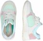 BunniesJR Bunnies JR Charlie Chunky Meisjes Lage Sneakers Wit Groen Leer Veters - Thumbnail 4