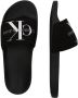 Calvin Klein Slide Monogram Co Badslippers Slippers flip flops Heren Zwart - Thumbnail 10