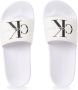 Calvin Klein Jeans Monogram Slide Sandalen Lente Zomer Collectie White Dames - Thumbnail 5