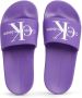 Calvin Klein Jeans Monogram Paarse Slippers Purple Dames - Thumbnail 13