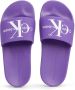 Calvin Klein Jeans Monogram Paarse Slippers Purple Dames - Thumbnail 14