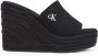 Calvin Klein Sleehakmuiltjes WEDGE ROPE SLIDE MG zomerschoen plateausool vakantie-schoen met bamboe-decoratie - Thumbnail 12