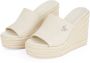 Calvin Klein Sleehakmuiltjes WEDGE ROPE SLIDE MG zomerschoen plateausool vakantie-schoen met bamboe-decoratie - Thumbnail 8