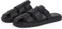 Calvin Klein Jeans Leren slippers met labeldetail - Thumbnail 3
