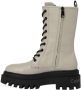 Calvin Klein Beige Leren Flatform Mid Lace-Up Laarzen Beige Dames - Thumbnail 15