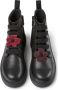 Camper Lab Laceup Boots Chunky Sole Kids Black Shoes - Thumbnail 2