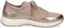 Caprice Namika comfort leren sneakers beige goud - Thumbnail 6