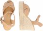 Castañer Beige Wedge Sandalen met Kruisband Beige Dames - Thumbnail 5