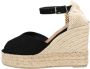 Castañer Zwarte Canvas Platform Wedge Espadrilles Black Dames - Thumbnail 3