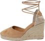 Castañer Beige Sandalen met Gevlochten Raffia Sleehak Beige Dames - Thumbnail 2