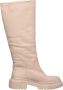 Cesare Gaspari Kniehoge lederen laarzen Beige Dames - Thumbnail 20