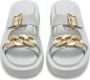Cesare Gaspari Leren Ketting Sandalen Wit White Dames - Thumbnail 12