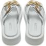 Cesare Gaspari Leren Ketting Sandalen Wit White Dames - Thumbnail 13