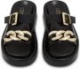 Cesare Gaspari Luxe Leren Ketting Sandalen Black Dames - Thumbnail 13