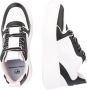 Chiara Ferragni Collection Witte zwarte leren lage school sneakers White Dames - Thumbnail 10