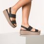 Crocs sandalen met riem brooklyn low wedge w Zwart-7 (37-38) - Thumbnail 9