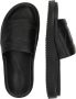 Diesel Sa-Slide D Oval PU slides with embossed Oval D Black Unisex - Thumbnail 13