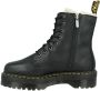 Dr. Martens 1490 BLACK VIRGINIA Hoge sneakersHoge sneakersVeterbootsDames veterschoenenDames sneakersVrije tijd half-hoogHalf-hoge schoenenHeren veterschoenHeren sneakers Zwart - Thumbnail 5