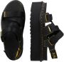 Dr. Martens Zwarte Leren Platte Sandalen met Klittenbandsluiting Black Dames - Thumbnail 15