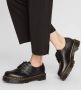 Dr. Martens 1461 Quad Smooth Leather Platform Schoenen Zwart Gepolijst Glad Black Dames - Thumbnail 85