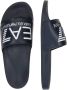 Ea7 Emporio Armani Teenslippers Visibility Logo Slides Navy Blue - Thumbnail 5