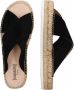 Espadrij Women's Croisette Velour Low Sandalen zwart beige - Thumbnail 3