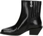 Fabienne Chapot Zwarte Leren Chunky Hak Laarzen Black Dames - Thumbnail 11