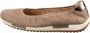 Gabor Taupe Ballerina's Slip-On Flats voor dames Beige Dames - Thumbnail 5