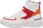 Gabor Witte Leren Hoge Sneakers Multicolor Dames - Thumbnail 4
