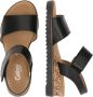 Gabor Zwarte Leren Sandalen Black Dames - Thumbnail 2