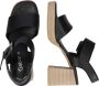 Gabor Comfort Sandaal Zwart Leer Blokhak Black Dames - Thumbnail 4