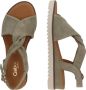 Gabor Beige Suède Kruisband Sandalen Beige Dames - Thumbnail 3