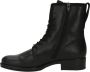 Gabor Zwarte leren nubuck veterlaarsjes Black Dames - Thumbnail 8