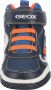 Geox J169CB Navy Orange Sneakers hoge-sneakers - Thumbnail 7