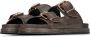 Haboob Bruin Leren Slippers Stijlvolle Details Brown Dames - Thumbnail 15