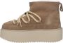 Inuikii Klassieke Lage Platform Sneakers Schoenen Beige Dames - Thumbnail 11