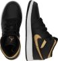 Jordan Air 1 Mid Junior Black White Metallic Gold Black White Metallic Gold - Thumbnail 5