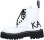 Karl Lagerfeld Witte Enkellaarzen Casual Gesloten Platte Schoenen White Dames - Thumbnail 8