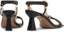 Kazar Zwarte lederen sandalen met een decoratieve ketting - Thumbnail 4