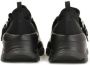 Kazar Zwarte leren sneakers met sok bovenkant en letterband Black Dames - Thumbnail 4