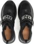 Kazar Zwarte leren sneakers met sok bovenkant en letterband Black Dames - Thumbnail 5
