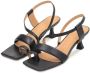 Kazar Studio Zwarte sandalen met lage hak en een diagonaal riempje - Thumbnail 3