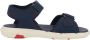 Kickers Donkeblauwe Lederen Jongenssandaal Velcro - Thumbnail 4