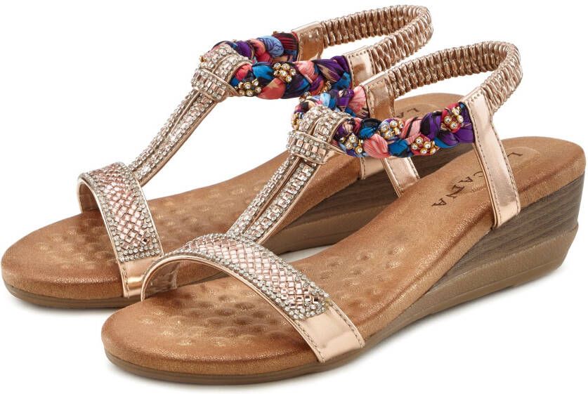 Lascana Sandaaltjes met elastiek en lichte sleehak - Schoenen.nl