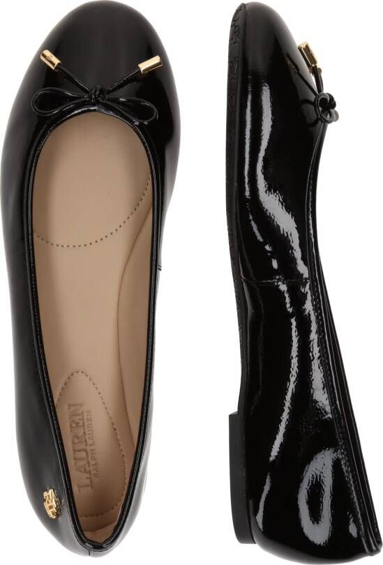 Lauren Ralph Lauren Leren ballerina's met sierstrik model 'JAYNA'