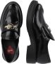 Love Moschino Zwarte Loafer met Logo in Geborsteld Leer Black Dames - Thumbnail 3