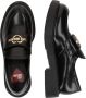 Love Moschino Zwarte Leren Loafers voor Vrouwen Black Dames - Thumbnail 6