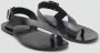 Mango leren sandalen zwart - Thumbnail 6