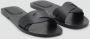 MANGO TEEN leren slippers zwart - Thumbnail 5