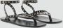 Mango leren sandalen zwart - Thumbnail 5